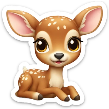 Baby deer sticker