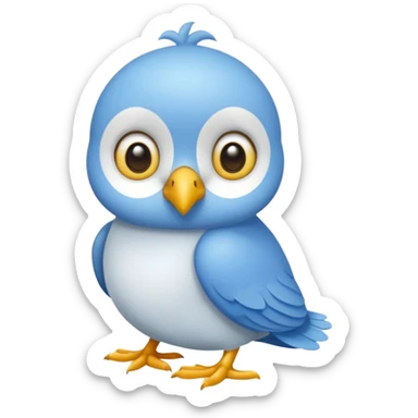 Une peluche mignonne déoiseau sticker