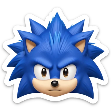 Sonic the hedgehof showing fuck you sticker