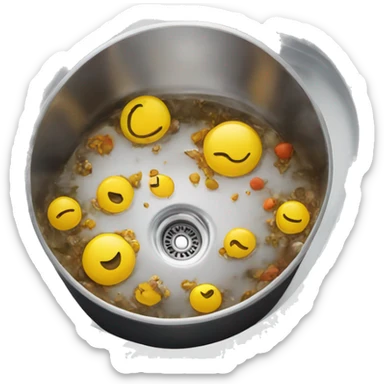 Dishes in sink sticker