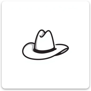 Texas cowboy hat sticker
