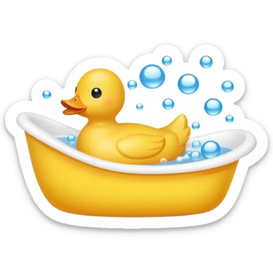 bathtub with rubber duck sticker