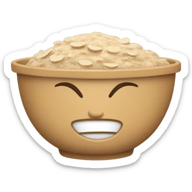 Oatmeal bowl sticker