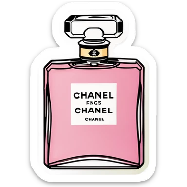 Light pink Chanel perfume sticker