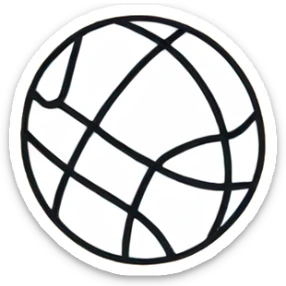 a drawing of a ball in the floor of a school sticker