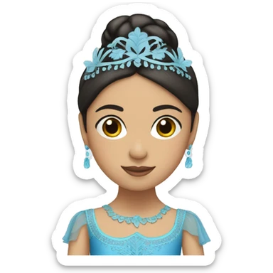 Guatemala Ballerina in blue  sticker