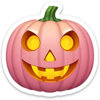 Halloween pumpkin pastel pink sticker