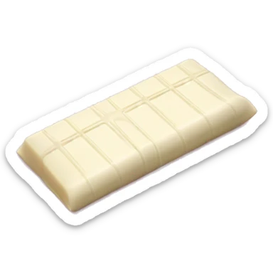 White chocolate bar in pale pink wrapper sticker