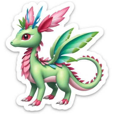 Shiny Exotic Flygon-Sylveon-Shaymin-Meganium-Hybrid-Creature sticker