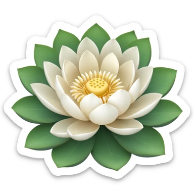 Flor de lótus Branca cada uma diferente  sticker