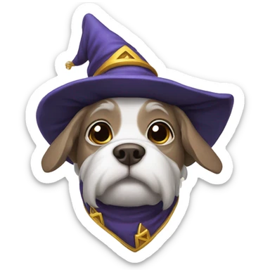 wizard dog sticker