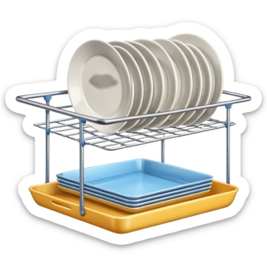 dishes drying rack sticker