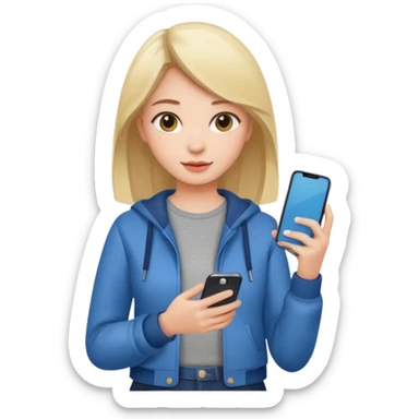 girl online shopping  sticker