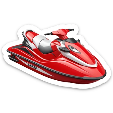 red and white jet ski sticker