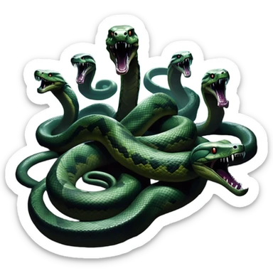 Thriller Movie Icon: A dramatic, close-up collage with sinister villains, a slithering anaconda, and zombie figures emerging from the shadows. Dark and moody atmosphere with eerie lighting, tension-filled elements. Transparent background. sticker