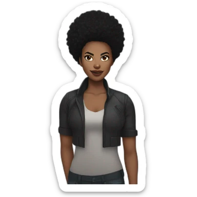 spider-woman Jessica Drew black afro hair sticker