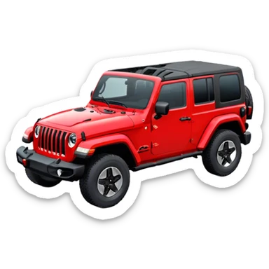 Jeep Wrangler - Jeep (Model Year: 2022) (Iconic colour: Red) sticker