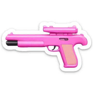 Pink gun with bow sticker