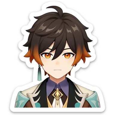 Genshin Impact anime character Diluc sticker