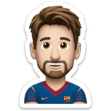 messi creando un logo sticker