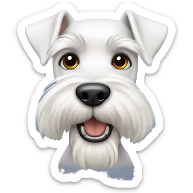 White schnauzer  sticker