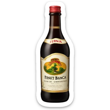 Bottle of fernet branca sticker