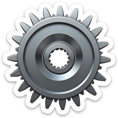 mechanical gear cog sticker