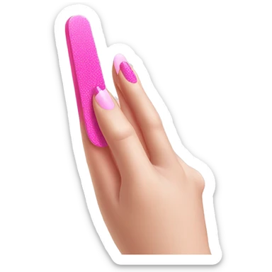 Pink Nail file manicure sticker