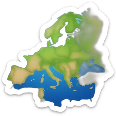 europe map sticker