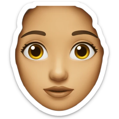 small lips big eyes brunette tanned girl sticker