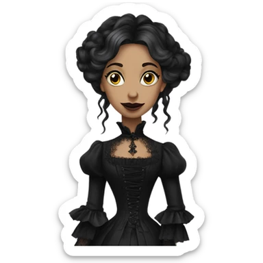 gothic victorian woman sticker