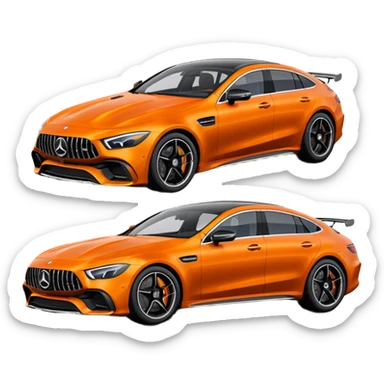 Mercedes amg gt 63 orange colour sticker