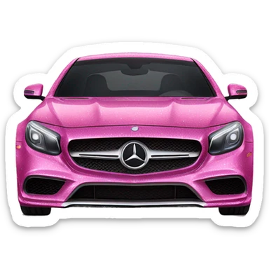 Mercedes with pink glitter paint job sticker