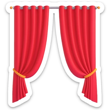 curtain plain  white sticker