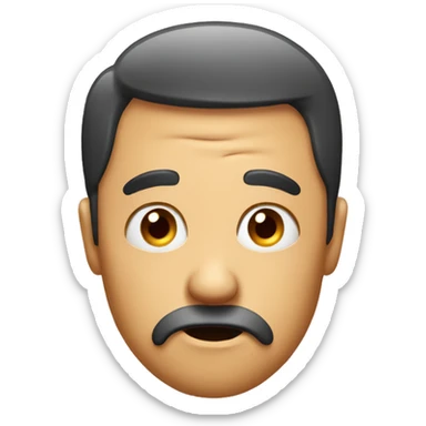 Face emoji person raising eyebrow but confused interested  sticker