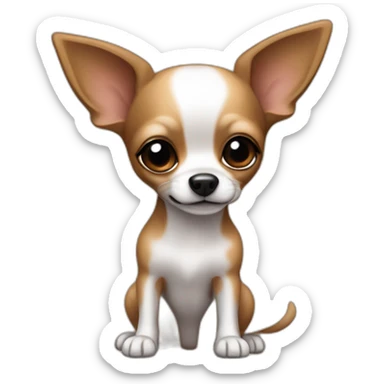 little dog pincher kinda chihuahua, with long face and with black and brown skin color sticker