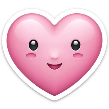 cute heart with pink and white details sticker