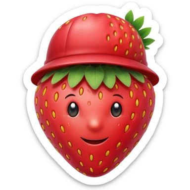 strawberry front the mic with cap sticker