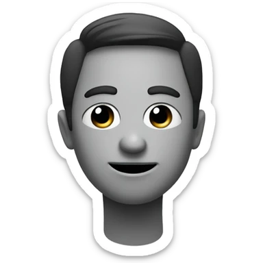 black and white emoji slightly smiling friendly emoticon with closed eye and raised eyebrow - meaning wink sticker