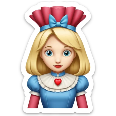 Alice in wonderland off with her head sticker