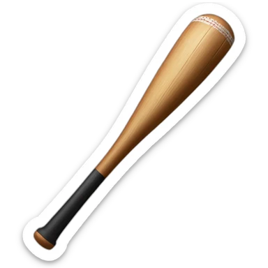 Brown and black baseball bat sticker