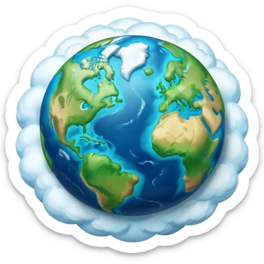 3d planet earth sticker