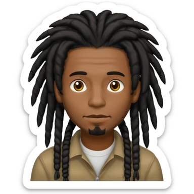black man with black dreads sticker
