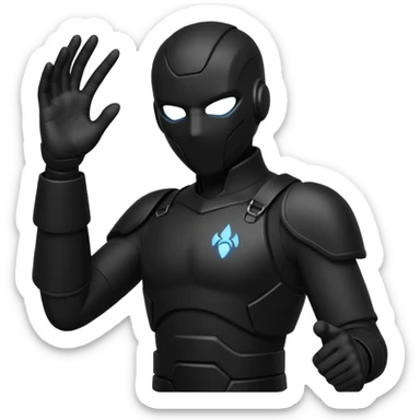 Photographe couleur noir ombre comme le jeux mobile shadow fight. Je veux qu’il soit de face, le flash activé sticker