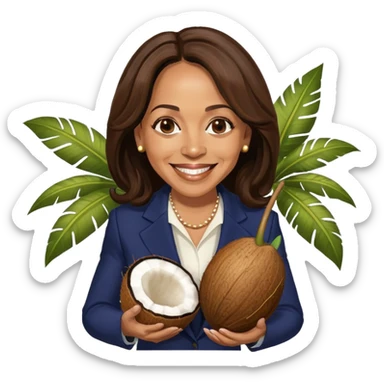 Kamala Harris coconut sticker