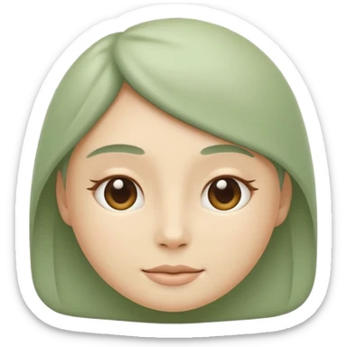 Minimal wellness emoji representing tighter skin and firmness,
subtle lifting effect, smooth contours, calm and natural,
no beauty or cosmetic symbols, soft sage green color palette sticker