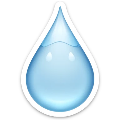 Gota de agua color blanco sticker