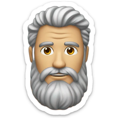 pelado con nariz chata pelo al costado barba recortada y anteojos sticker