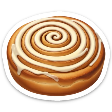 cinnamon roll with a swirl sticker