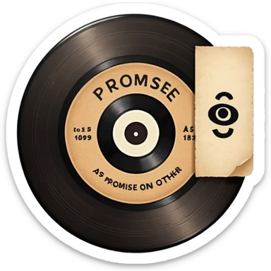 On the inky black vinyl, a warm brown paper label announced its soul: Side A's promise on one half, Side B's secret on the other.. sticker